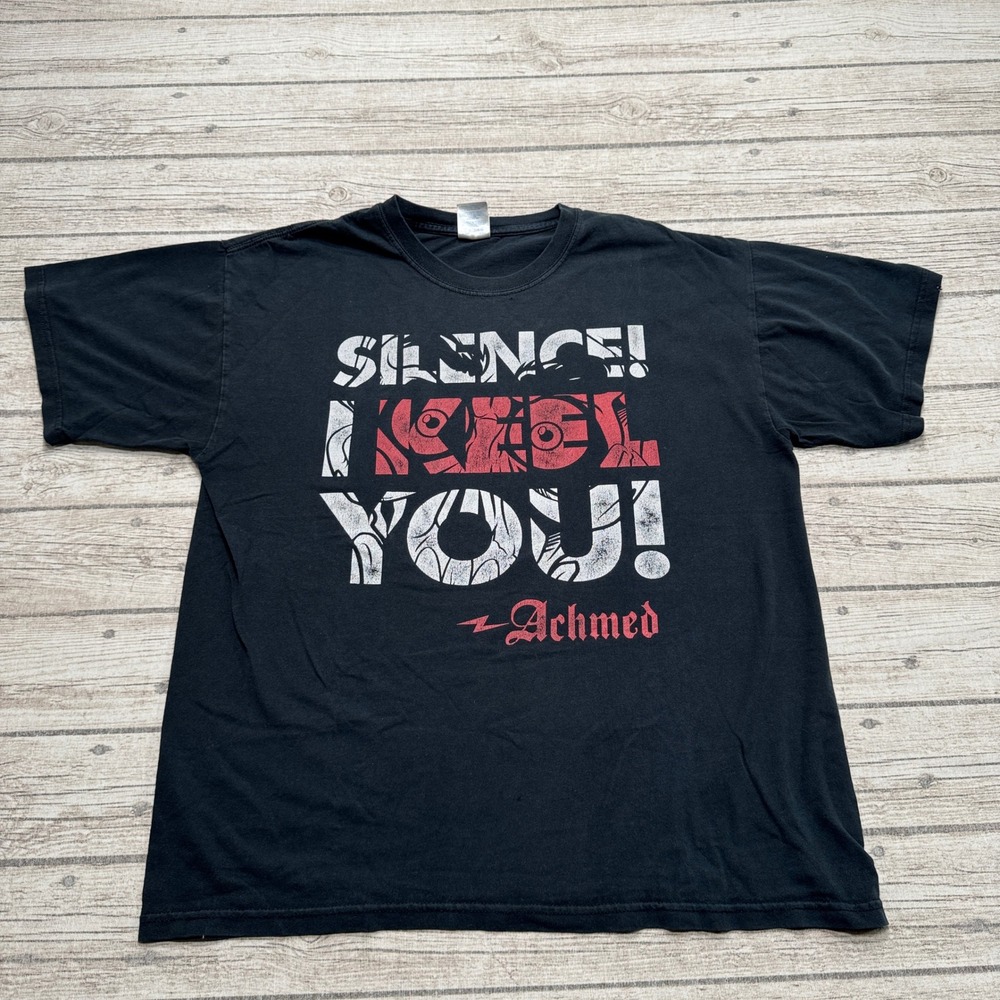 Jeff Dunham T-Shirt Men's Large Black Silence I Keel You Short Sleeve Streetwear